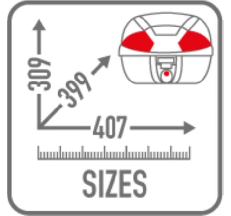 Bauletto Givi B29 Tech Monolock 29LT Nero Goffrato Catadriotti Fumè