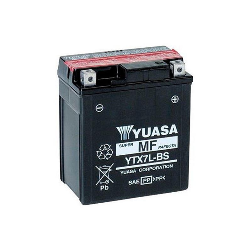 Batteria Yuasa YTX7L-BS (SIGILLATA CON ACIDO A CORREDO) 12V/6AH