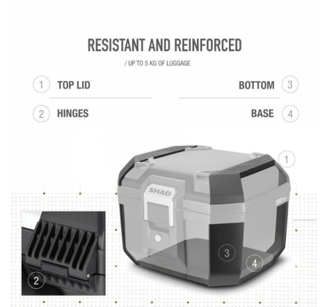 Bauletto Shad TR41 TERRA 41LT Nero