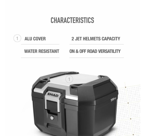 Bauletto Shad  TR41 TERRA 41LT Alluminio