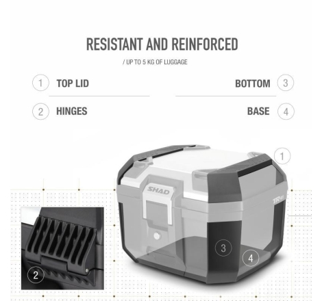 Bauletto Shad  TR41 TERRA 41LT Alluminio