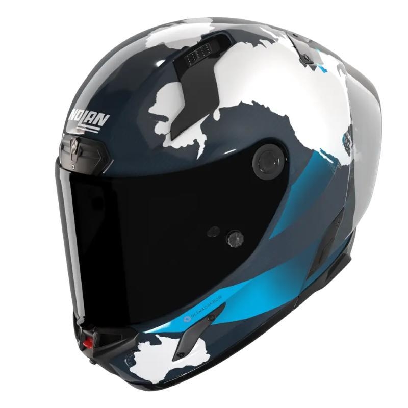 Casco Integrale Nolan X-804 RS ULTRA CARBON REPLICA CHECA 30TH Blu Bianco Azzurro