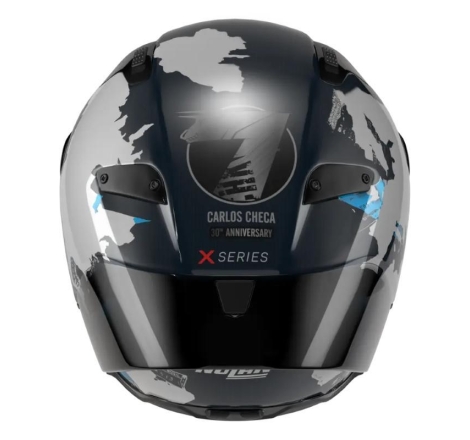 Casco Integrale Nolan X-804 RS ULTRA CARBON REPLICA CHECA 30TH Blu Bianco Azzurro