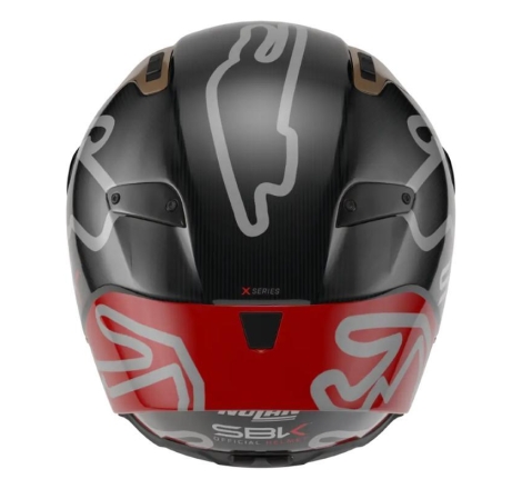 Casco Integrale Nolan X-804 RS ULTRA CARBON BLOCCO SBK Carbonio Rosso Oro