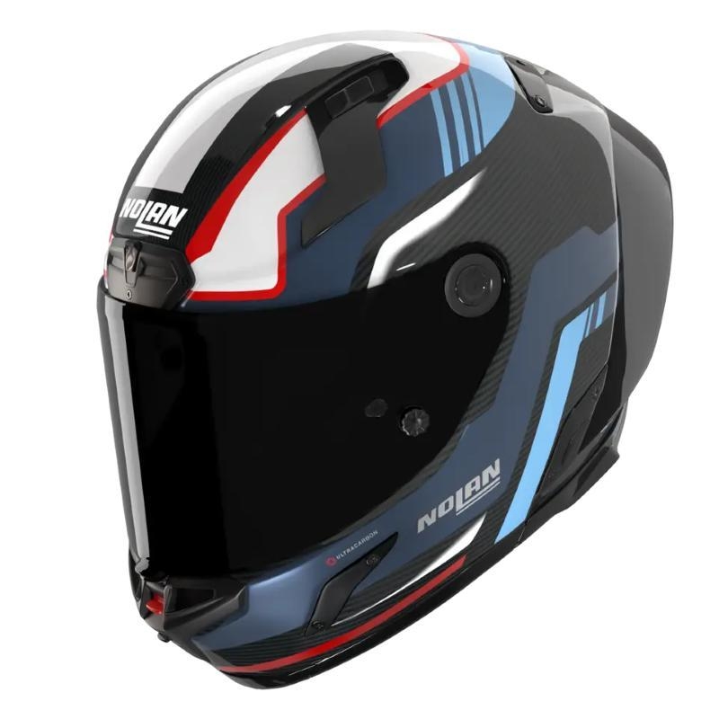 Casco Integrale Nolan X-804 RS ULTRA CARBON PIEGA Carbonio Blu Azzuro Rosso