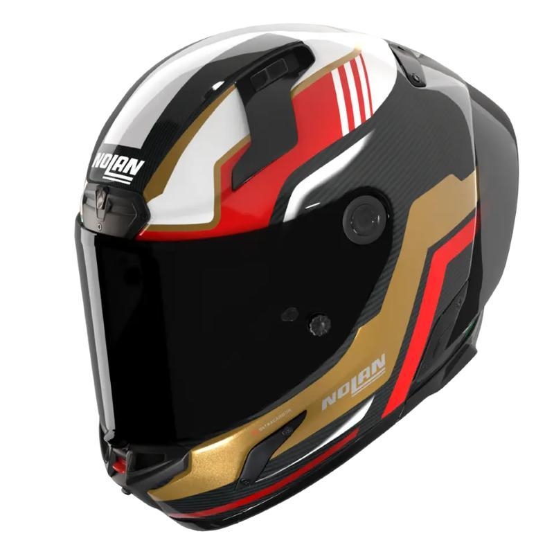 Casco Integrale Nolan X-804 RS ULTRA CARBON PIEGA Carbonio Oro Rosso Verde