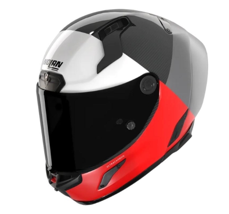 Casco Integrale Nolan X-804 RS ULTRA CARBON BLOCCO Carbonio Grgio Lava Rosso Bianco