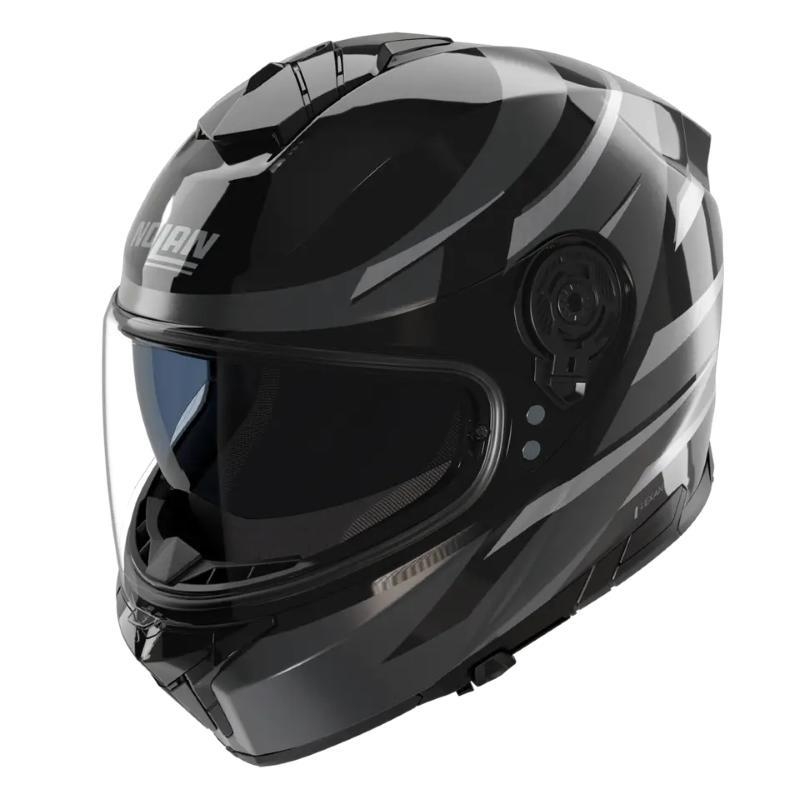 Casco Integrale Nolan N80-8 FERVO Nero Antracite Argento Cromato