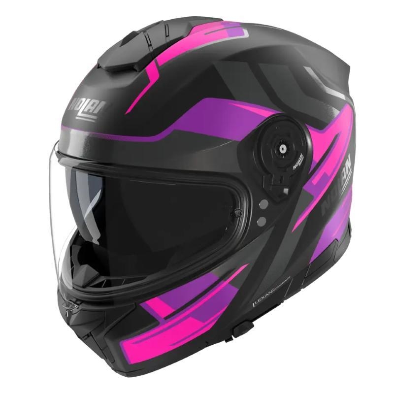 Casco Integrale Nolan N80-8 TRITTICO Nero Fucsia Antracite Opaco