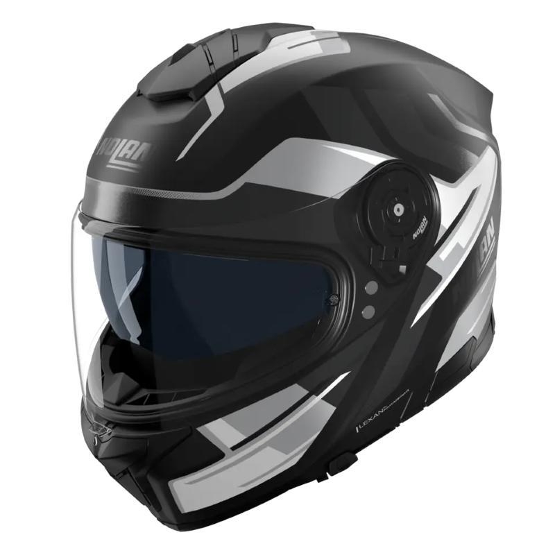 Casco Integrale Nolan N80-8 TRITTICO Nero Bianco Antracite Opaco