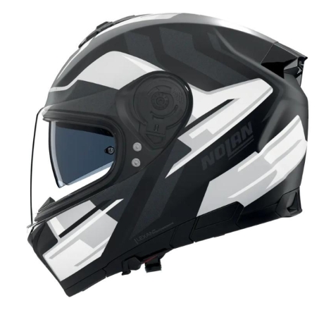 Casco Integrale Nolan N80-8 TRITTICO Nero Bianco Antracite Opaco