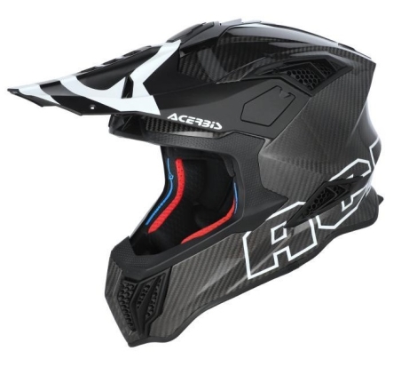 Casco Cross Acerbis Airstrike-C Carbonio Nero Bianco