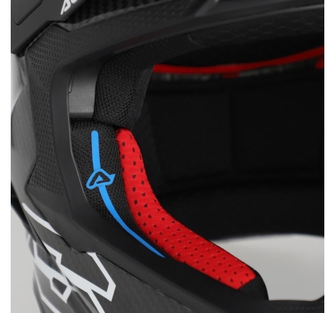 Casco Cross Acerbis Airstrike-C Carbonio Nero Bianco