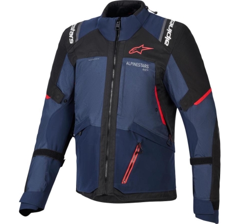Giacca moto in tessuto Alpinestrs Andes V4 Drystar Blu Nero