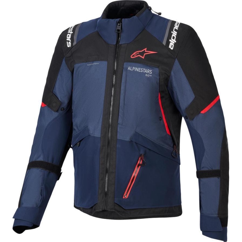 Giacca moto in tessuto Alpinestrs Andes V4 Drystar Blu Nero