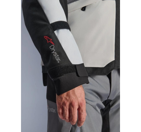 Giacca moto in tessuto Alpinestrs Andes V4 Drystar Grigio Giallo Fluo