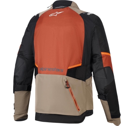 Giacca moto in tessuto Alpinestrs Andes V4 Drystar Noce Ruggine Nero