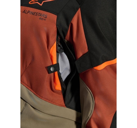Giacca moto in tessuto Alpinestrs Andes V4 Drystar Noce Ruggine Nero