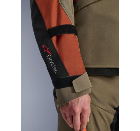 Giacca moto in tessuto Alpinestrs Andes V4 Drystar Noce Ruggine Nero