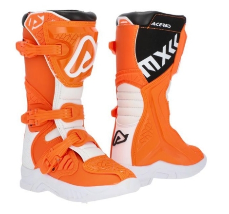 Stivali Cross-Enduro Acerbis X-TEAM JR Bambino Arancio Bianco