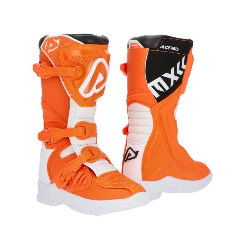 Stivali Cross-Enduro Acerbis X-TEAM JR Bambino Arancio Bianco