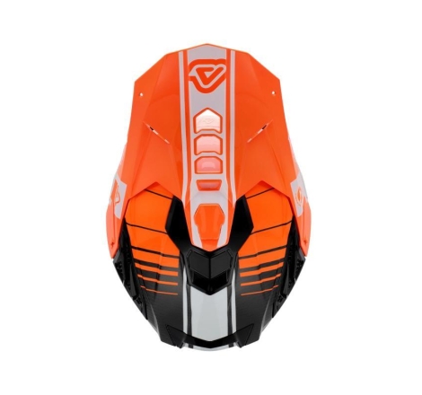 Casco Cross Acerbis Airstrike-C Carbonio Arancio Bianco
