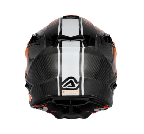 Casco Cross Acerbis Airstrike-C Carbonio Arancio Bianco