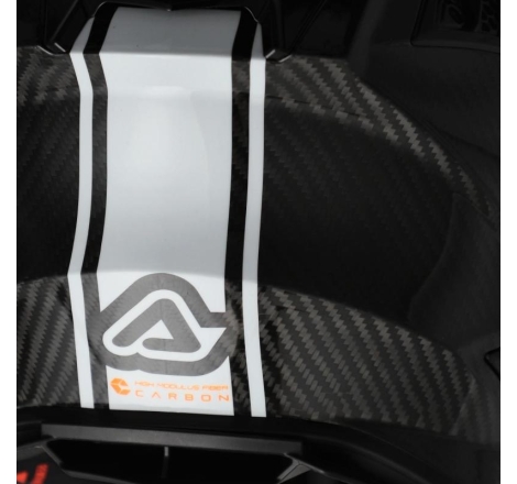 Casco Cross Acerbis Airstrike-C Carbonio Arancio Bianco