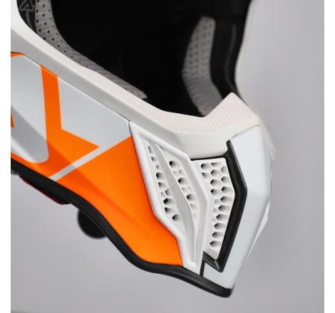 Casco Cross Acerbis Airstrike-C Carbonio Arancio Bianco