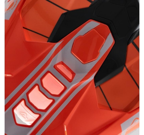 Casco Cross Acerbis Airstrike-C Carbonio Arancio Bianco