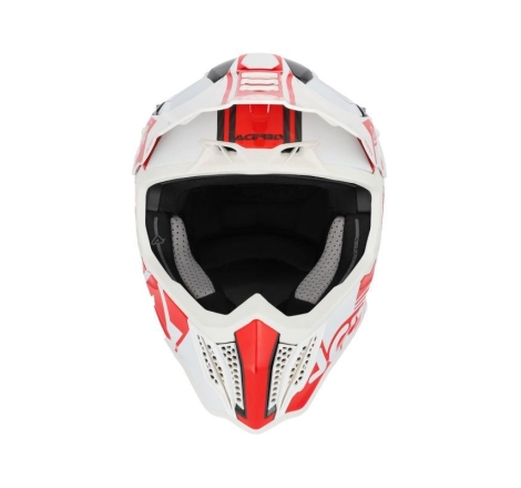 Casco Cross Acerbis Airstrike-C Carbonio Bianco Rosso