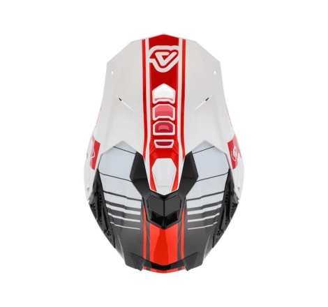 Casco Cross Acerbis Airstrike-C Carbonio Bianco Rosso