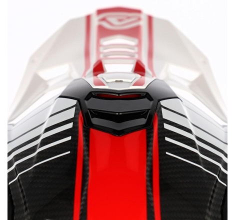 Casco Cross Acerbis Airstrike-C Carbonio Bianco Rosso