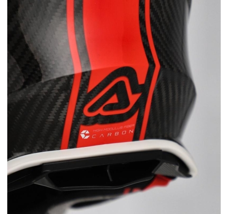 Casco Cross Acerbis Airstrike-C Carbonio Bianco Rosso