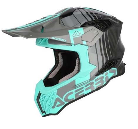 Casco Cross Acerbis Airstrike-C Carbonio Turchese