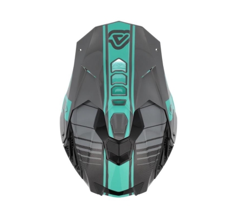 Casco Cross Acerbis Airstrike-C Carbonio Turchese