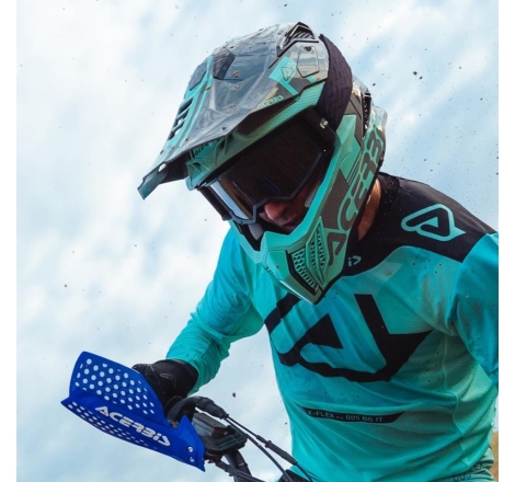 Casco Cross Acerbis Airstrike-C Carbonio Turchese