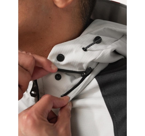 Giubbino moto in tessuto Rev'it Quantum 3 H2O Impermeabile Nero Grigio