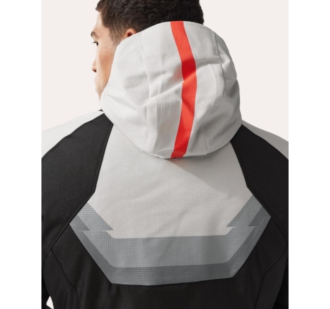 Giubbino moto in tessuto  Rev'it Quantum 3 H2O Impermeabile Nero Rosso