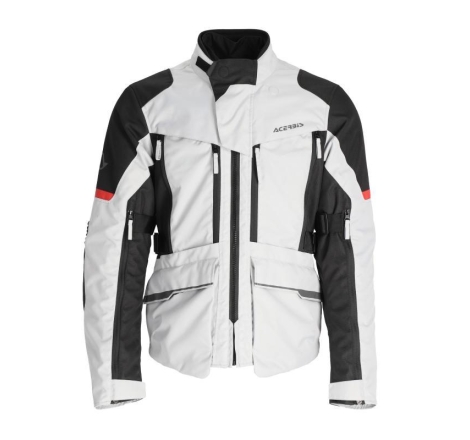Giacca moto Acerbis CE X-X-ROVER Triplo Strato Grigio Rosso
