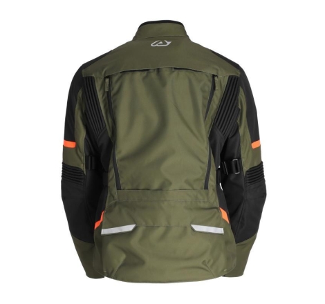 Giacca moto Acerbis CE X-X-ROVER Triplo Strato Verde Arancio