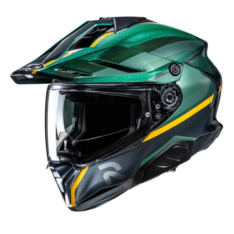 Casco Enduro Stradale Hjc RPHA 60 Arbre Verde Giallo