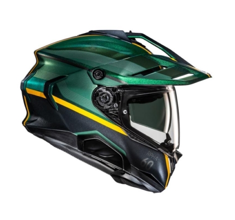 Casco Enduro Stradale Hjc RPHA 60 Arbre Verde Giallo