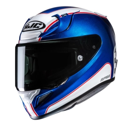 Casco Integrale Hjc RPHA 12 Respon Blu Bianco