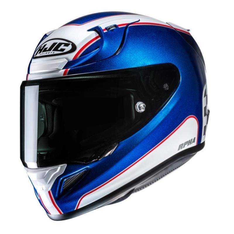Casco Integrale Hjc RPHA 12 Respon Blu Bianco