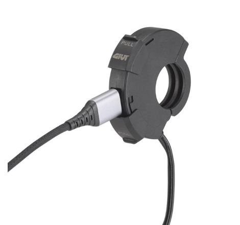 Presa elettrica Givi USB e USB-C da manubrio diametro compreso tra 22 e 25,4mm