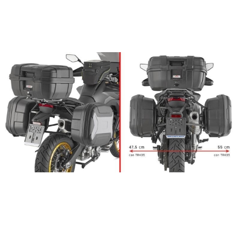 Bauletto Givi Trekker Lite 52 LT con finiture e cover centrale in Plastica