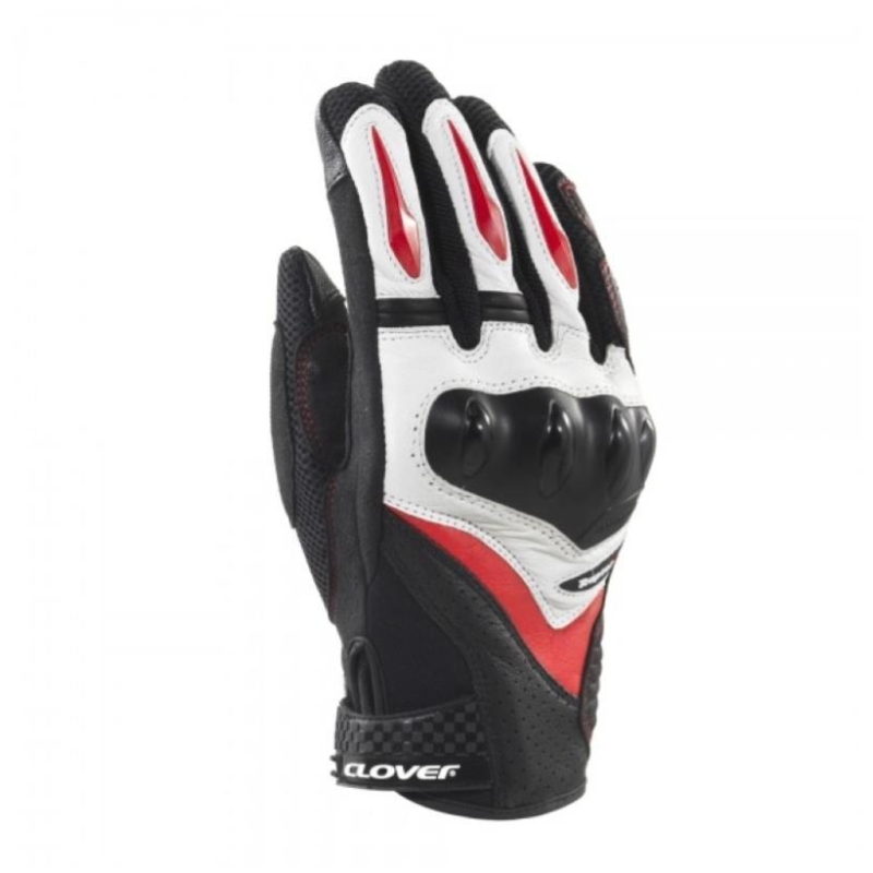 Guanti Moto Tessuto Clover Raptor 3 Nero Rosso