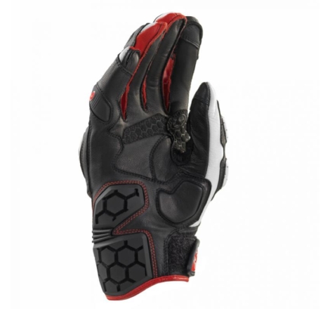 Guanti Moto Pelle Clover RSC-4 Bianco Rosso
