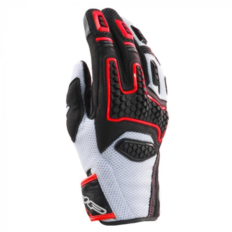 Guanti Moto Tessuto Pelle Clover Gts 3 Bianco Rosso Nero